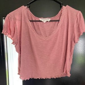 Pink Hippie Rose crop top